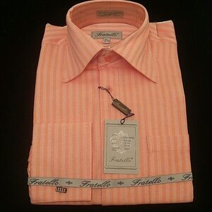 HERRINGBONE SPREAD COLLAR DRESS SHIRT BY FRATELLO